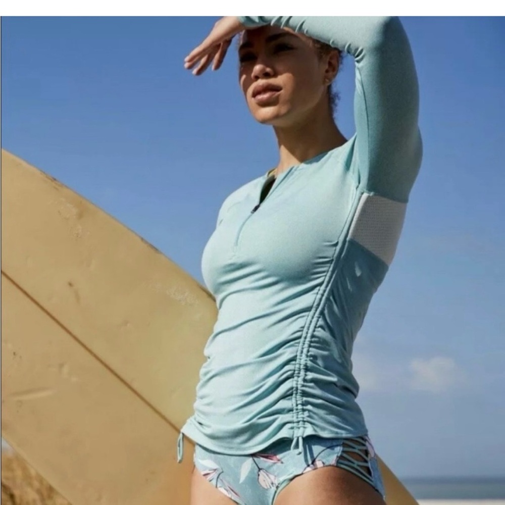 Calia by Carrie Underwood scrunch side 1/4 zip long sleeve workout top Small